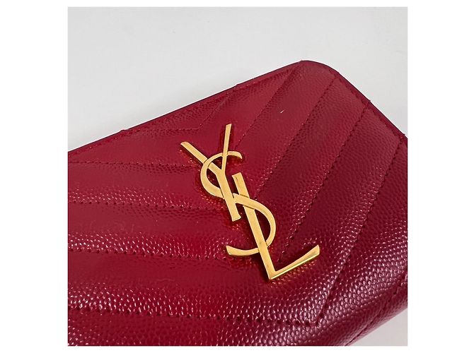 Autre Marque Cartera Compacta con Cremallera Monogram Roja - vista 6