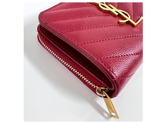 Autre Marque Cartera Compacta con Cremallera Monogram Roja - vista 9