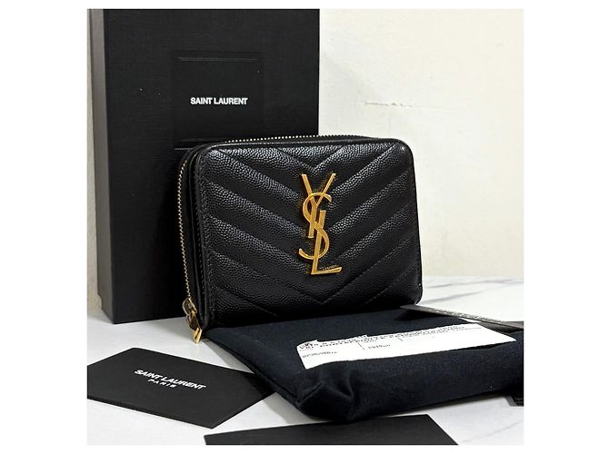 Autre Marque Cartera Compacta con Cremallera Monogram Negra - vista 2