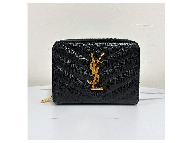 Autre Marque Cartera Compacta con Cremallera Monogram Negra - vista 4