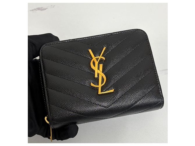Autre Marque Cartera Compacta con Cremallera Monogram Negra - vista 6