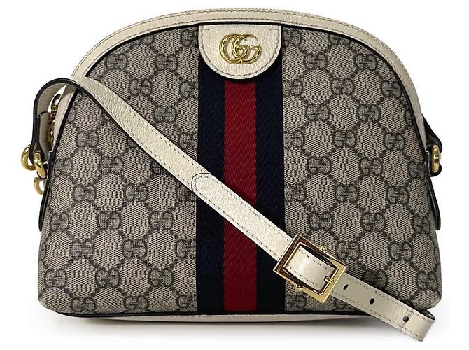 Gucci Borsa a tracolla Ophidia GG Supreme Small Beige Ebony - vista 2