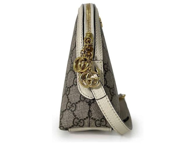 Gucci Borsa a tracolla Ophidia GG Supreme Small Beige Ebony - vista 6