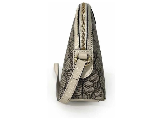 Gucci Borsa a tracolla Ophidia GG Supreme Small Beige Ebony - vista 7