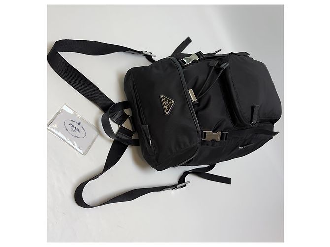 Prada Zaino in Re-Nylon Nero - vista 12