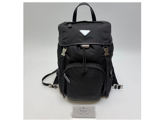 Prada Zaino in Re-Nylon Nero - vista 2