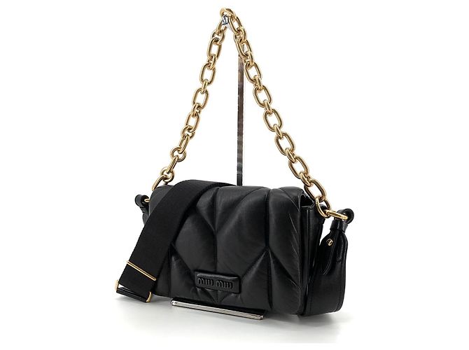 Miu Miu Borsa a tracolla Napa Trapunta Quilted Borsa a patta - vista 8