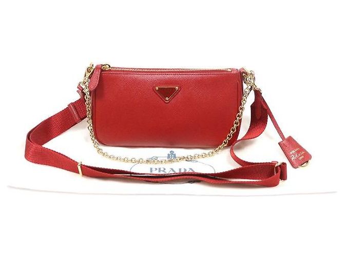 Prada Red Re-Edition Saffiano Lux Chain - vista 2