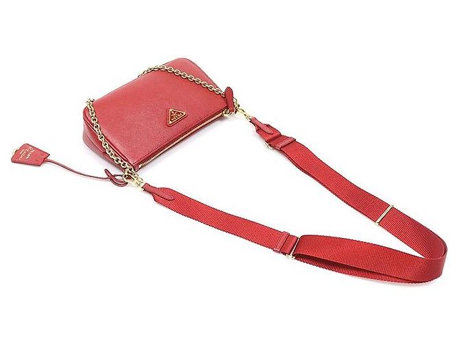 Prada Red Re-Edition Saffiano Lux Chain - vista 4