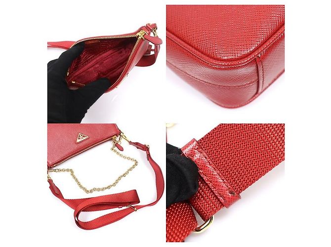 Prada Red Re-Edition Saffiano Lux Chain - vista 6