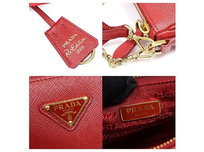 Prada Red Re-Edition Saffiano Lux Chain - vista 7