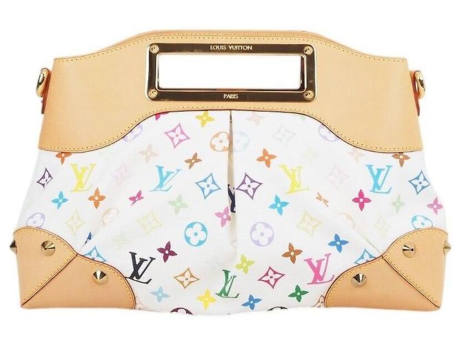 Louis Vuitton Multi Judy MM Stoff Tasche Weiß - Ansicht 2