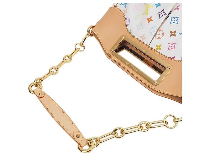 Louis Vuitton Multi Judy MM Stoff Tasche Weiß - Ansicht 3