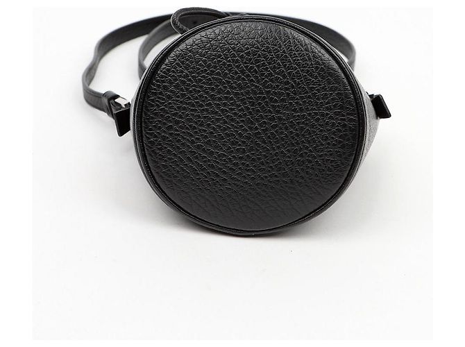 Maison Martin Margiela Micro-Leder Bucket Shoulder Bag Schwarz - Ansicht 8