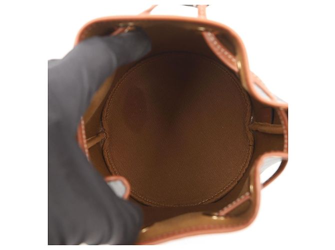 Céline Borsa Tine Clara Triumph in tela e vitello Tan - vista 10