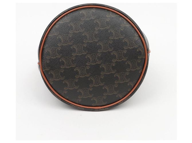 Céline Borsa Tine Clara Triumph in tela e vitello Tan - vista 9