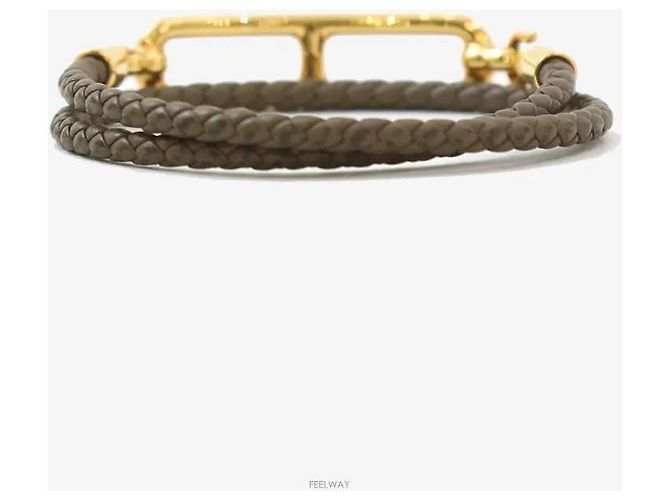 Hermès Bracciale Roulis Double Tour Gold - vista 3