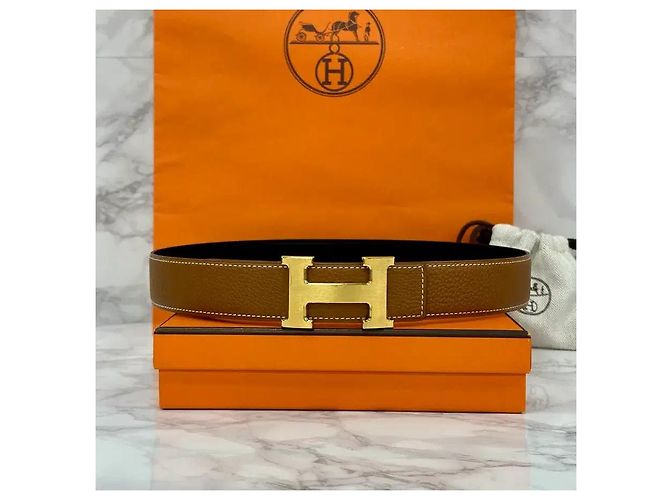 Hermès Wendelgürtel Noir Gold - Ansicht 7