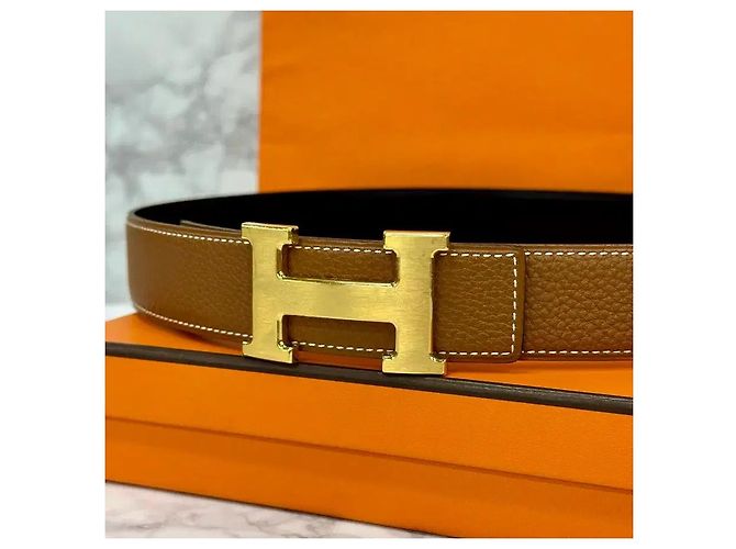 Hermès Wendelgürtel Noir Gold - Ansicht 8