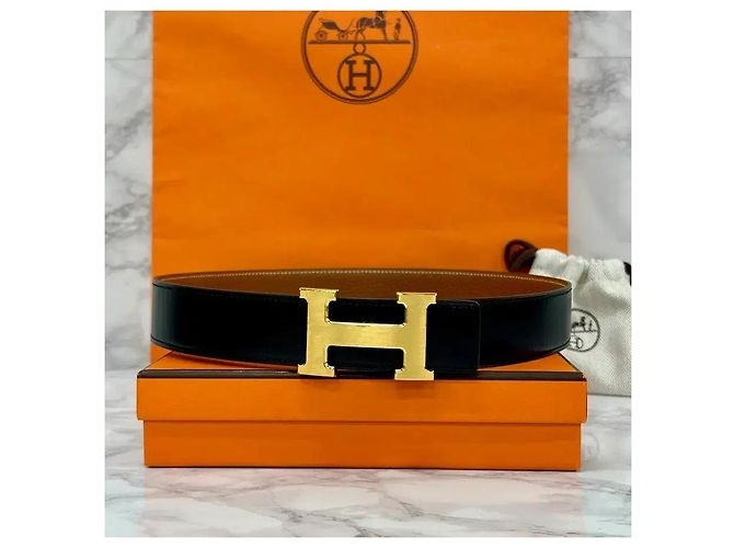 Hermès Wendelgürtel Noir Gold - Ansicht 9