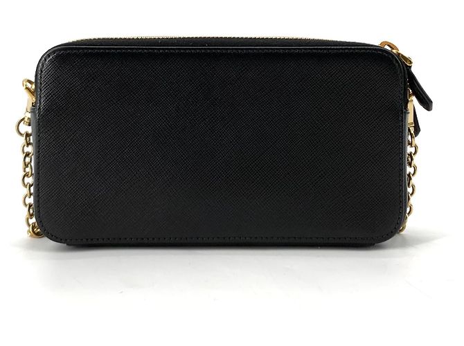 Prada Borsa a tracolla Saffiano con doppia zip e catena - vista 3