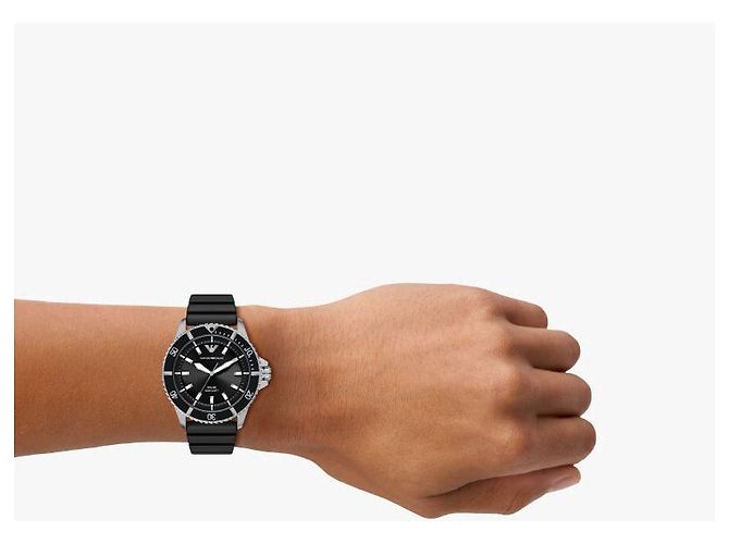 Armani Orologio in gomma da uomo (World Explorer) - vista 9