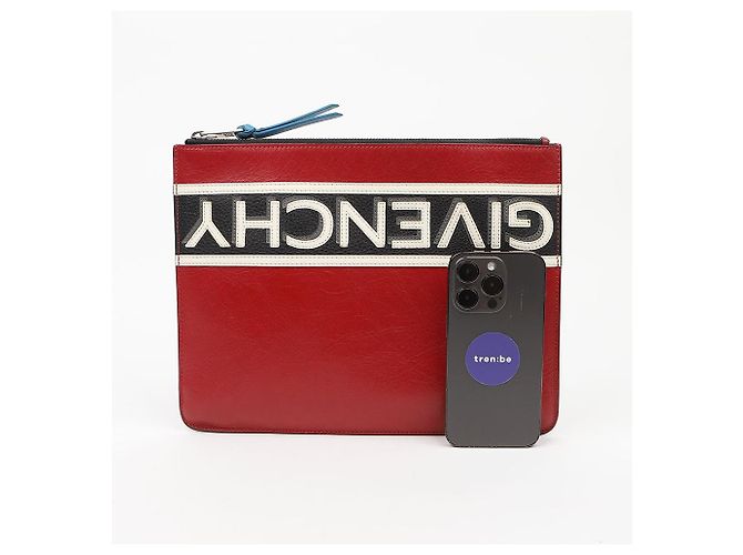 Givenchy Clutch Grande Reverse Logo Rossa - vista 13