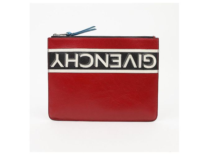Givenchy Clutch Grande Reverse Logo Rossa - vista 2