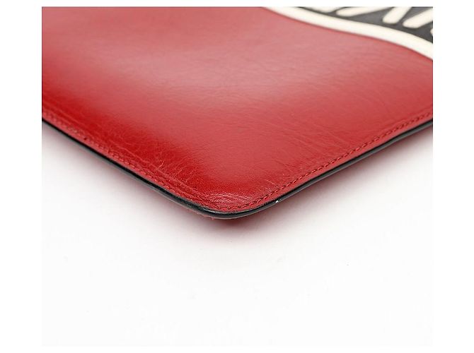 Givenchy Clutch Grande Reverse Logo Rossa - vista 9