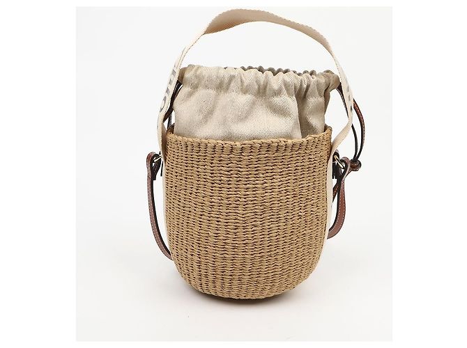 Chloé Borsa Cesto Woody Small Bianca da Donna - vista 3