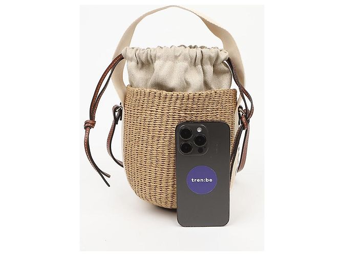 Chloé Borsa Cesto Woody Small Bianca da Donna - vista 7
