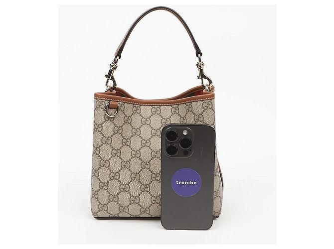 Gucci Borsa a secchiello mini GG Emblem - vista 7