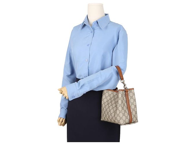 Gucci Borsa a secchiello mini GG Emblem - vista 8