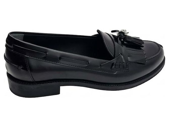 Tod's Mocassini in vernice con nappe e frange Nero - vista 12