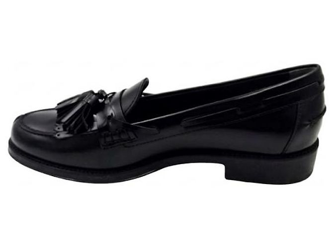 Tod's Mocassini in vernice con nappe e frange Nero - vista 13