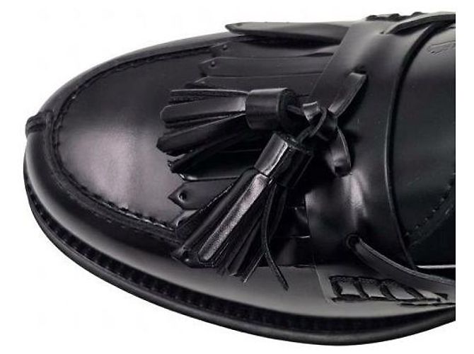 Tod's Mocassini in vernice con nappe e frange Nero - vista 7