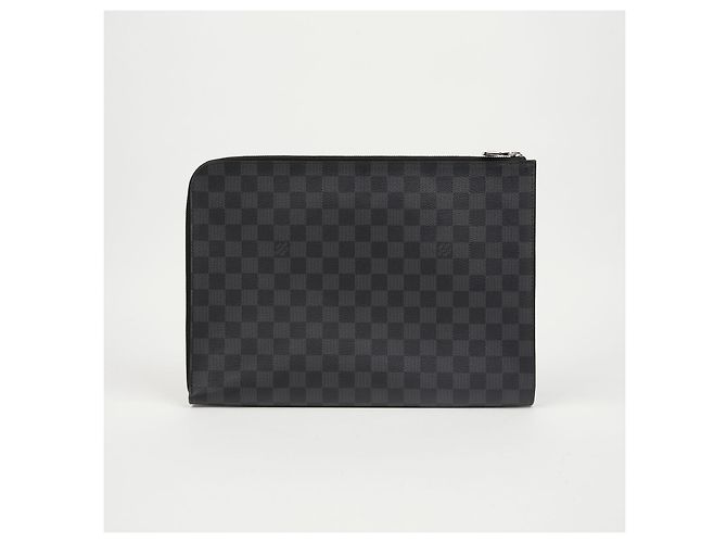 Louis Vuitton Pochette Jour GM Damier Graphite Canvas Clutch - vista 2