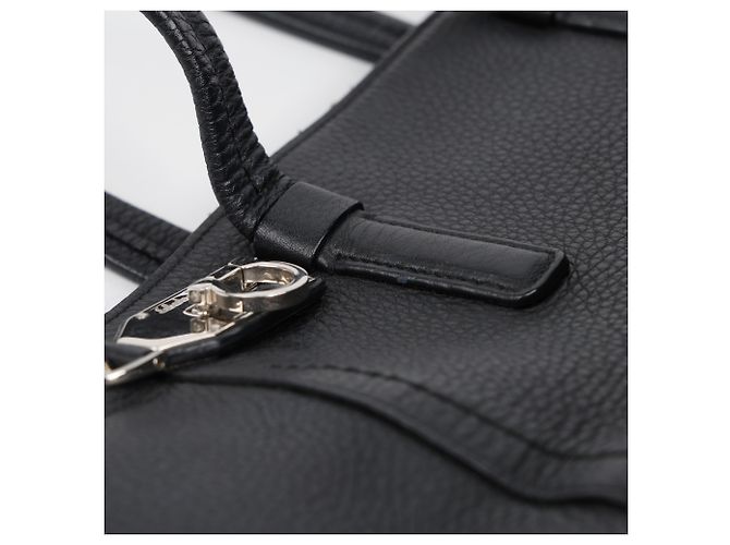 Salvatore Ferragamo Borsa a tracolla Gancini Bulb in pelle nera Argento - vista 17