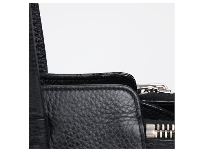 Salvatore Ferragamo Borsa a tracolla Gancini Bulb in pelle nera Argento - vista 7
