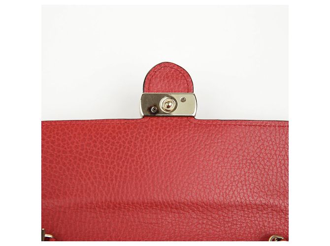 Gucci Mini bolso cadena y cartera de piel Interlocking Rojo - vista 12