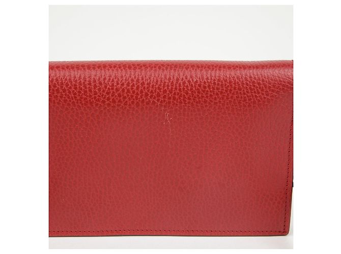 Gucci Mini bolso cadena y cartera de piel Interlocking Rojo - vista 6