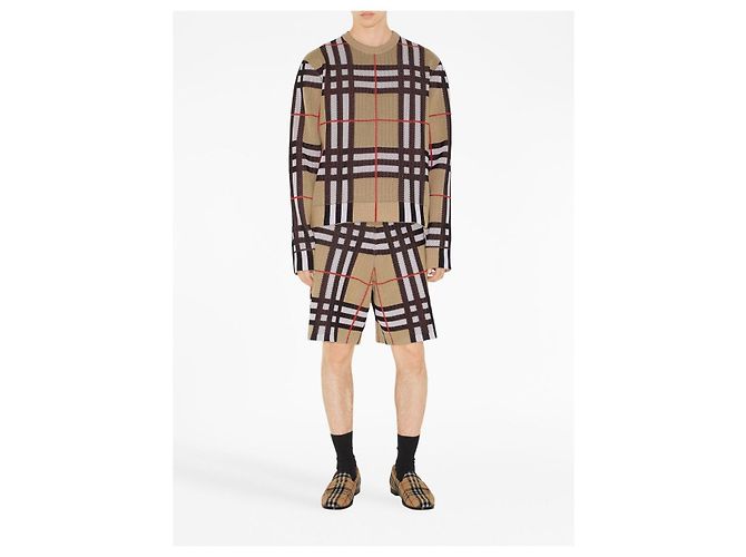 Maglione Burberry Check Knit Uomo - vista 2