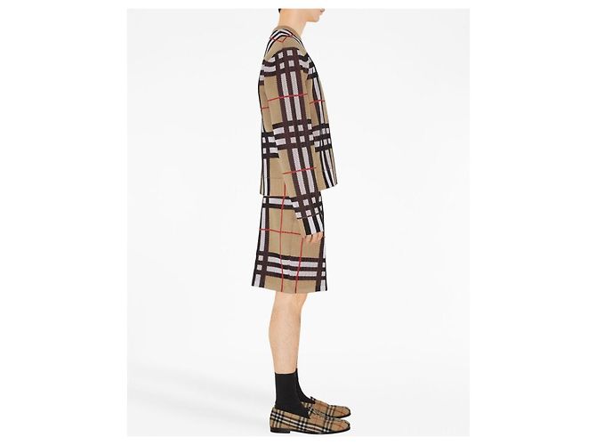 Maglione Burberry Check Knit Uomo - vista 3