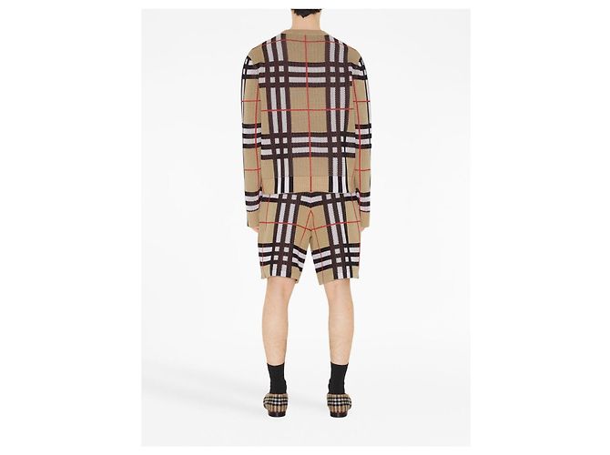 Maglione Burberry Check Knit Uomo - vista 8