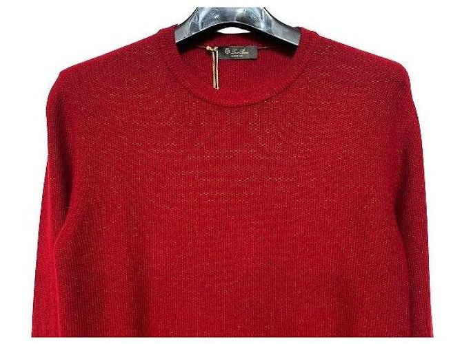 Loro Piana Roter Rundstrick aus Kaschmir - Ansicht 4
