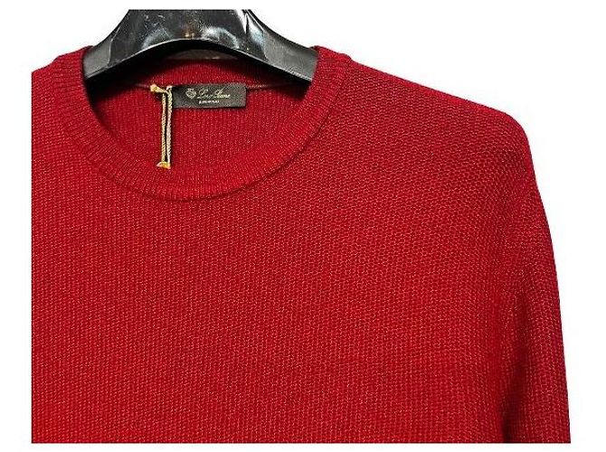 Loro Piana Roter Rundstrick aus Kaschmir - Ansicht 5