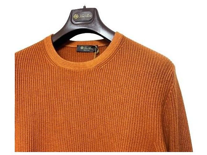 Pull en maille cachemire marron Loro Piana - vue 4