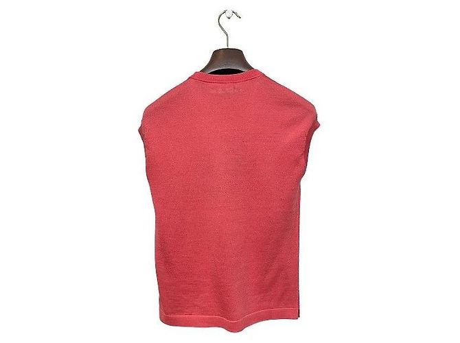 Loro Piana Ärmelloses Strickoberteil Rot-Orange für Damen - Ansicht 2