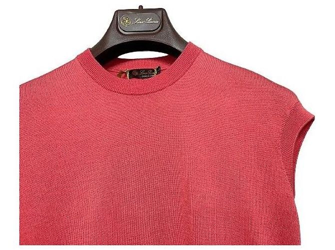 Loro Piana Ärmelloses Strickoberteil Rot-Orange für Damen - Ansicht 4
