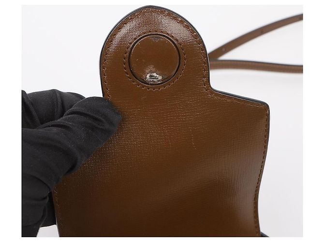 Gucci Borsa a tracolla mini Horsebit GG in canvas brown - vista 11